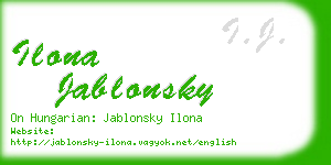 ilona jablonsky business card